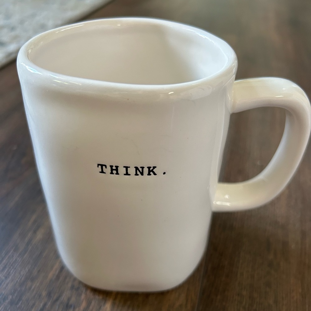 Rae Dunn “Think” Ceramic Mug